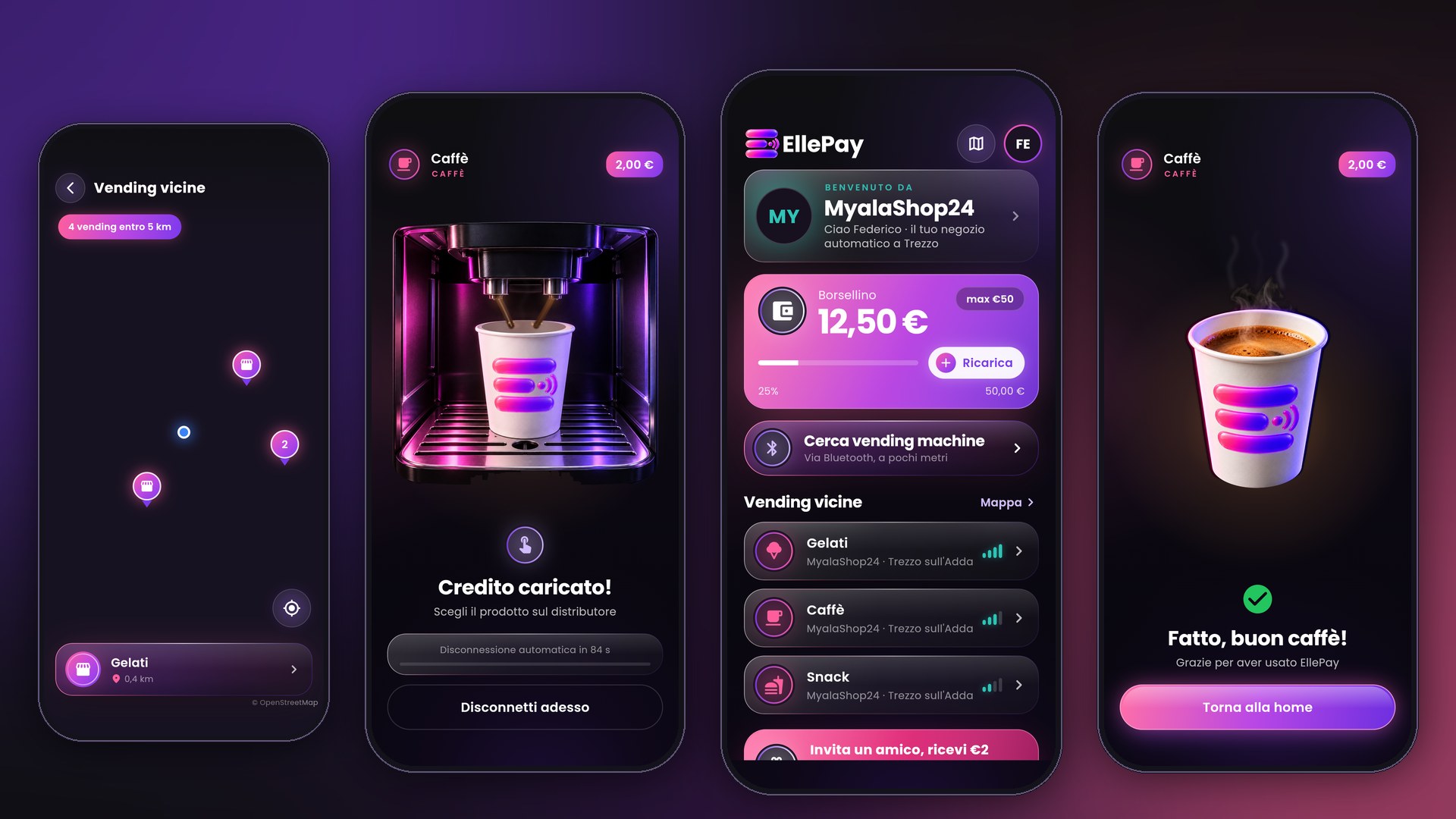 EllePay: il telefono paga il distributore via Bluetooth
