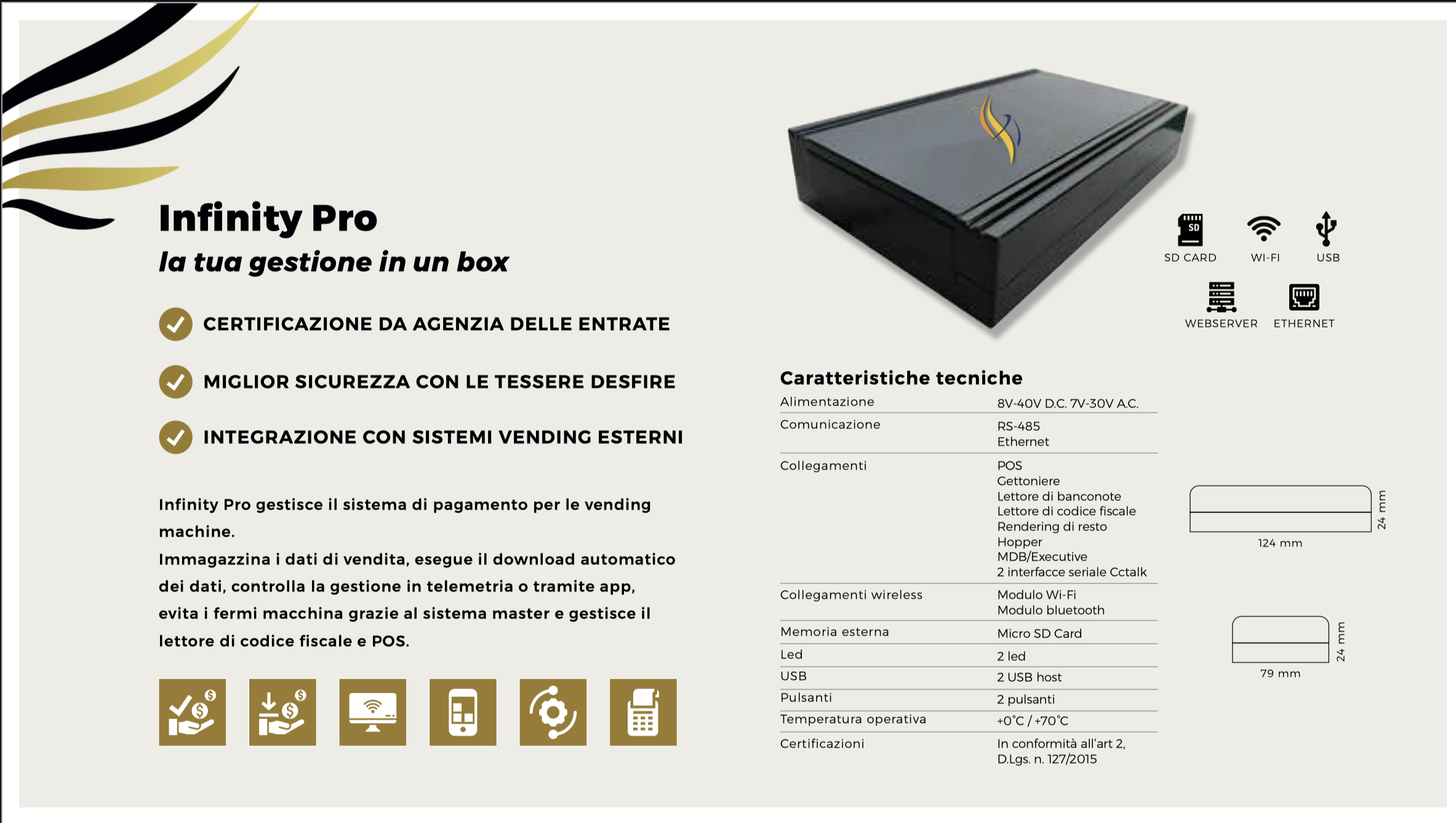 Infinity Pro — sistema di pagamento vending